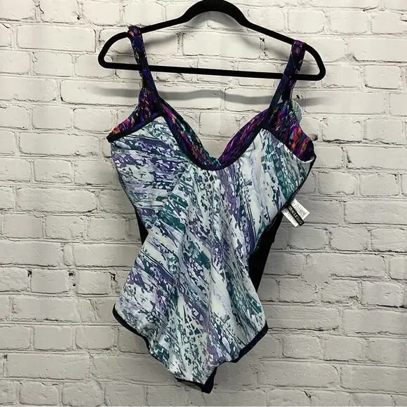 MiracleSuit One Piece Swimsuit Womens Size 16 Mood Ring Siren Flattering Fit NWT - Picture 10 of 14